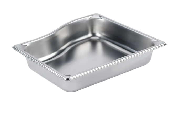 Vollrath 3100220 Super Pan Super Shapes Stainless Steel Steam Table Wild Food Pan 2-1/2" Deep - 1/2 Size - 6/Case