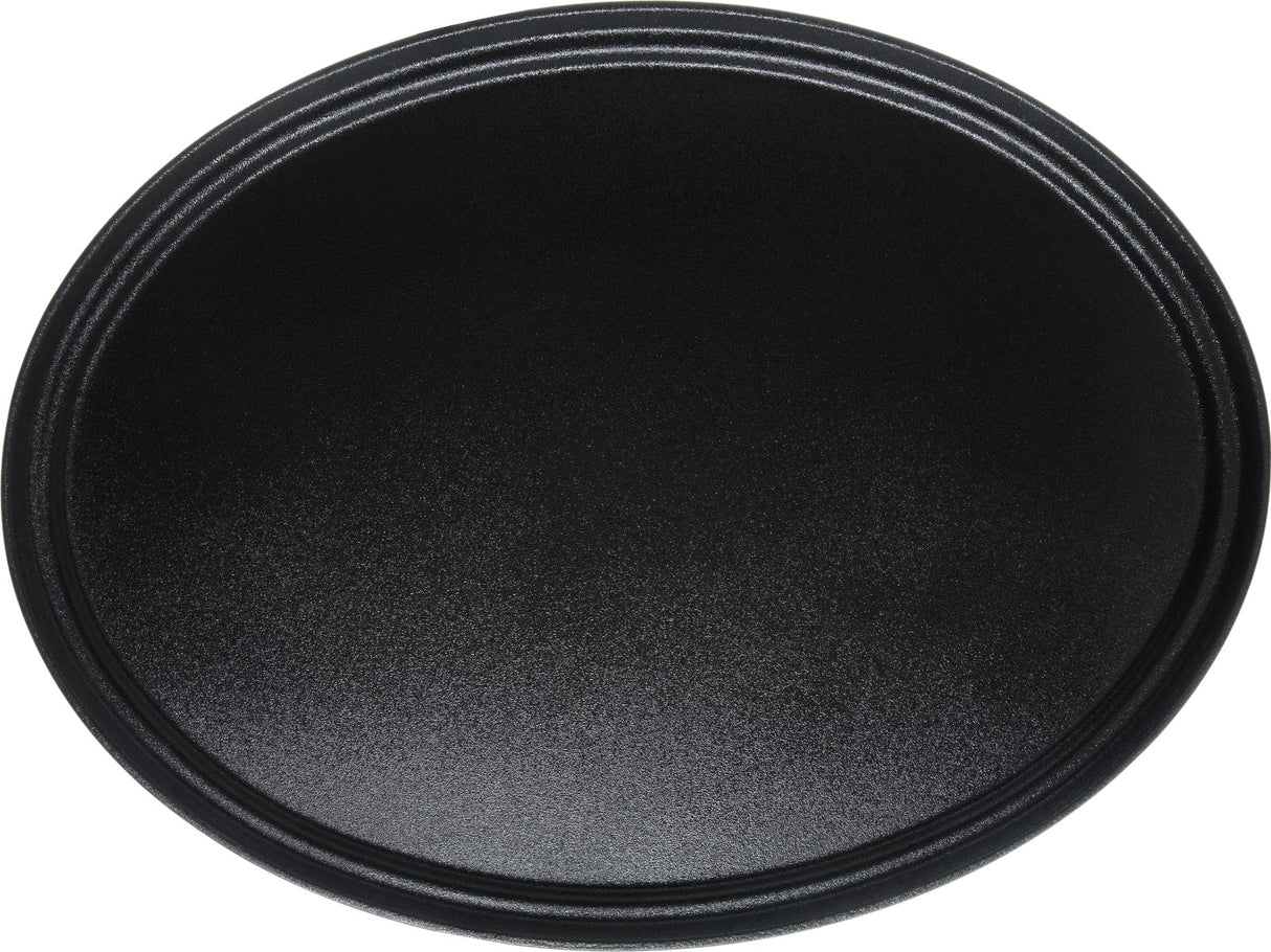 Carlisle 3100GR2004 Griptite 2 Fiberglass Oval Serving Tray 31-1/2" - Black