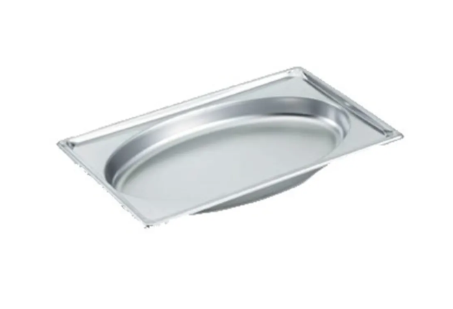 Vollrath 3101015 Super Pan Super Shapes Stainless Steel Steam Table Oval Food Pan 2" Deep - (1/1) Full Size - 6/Case