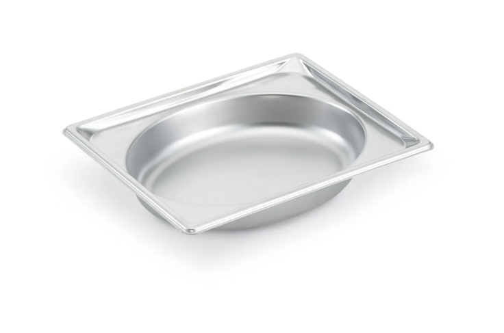 Vollrath 3102040 Super Pan Super Shapes Stainless Steel Steam Table Oval Food Pan 4" Deep - 1/2 Size - 6/Case