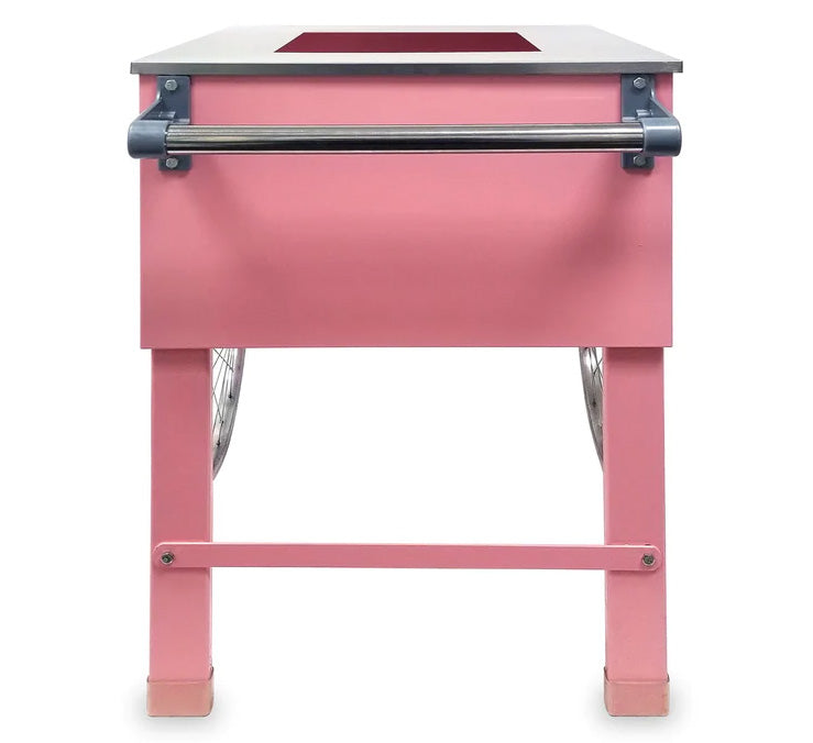 Gold Medal 3149 Cotton Candy Pinkie Floss Cart with Word Graphics 20"L x 20"W x 38"H