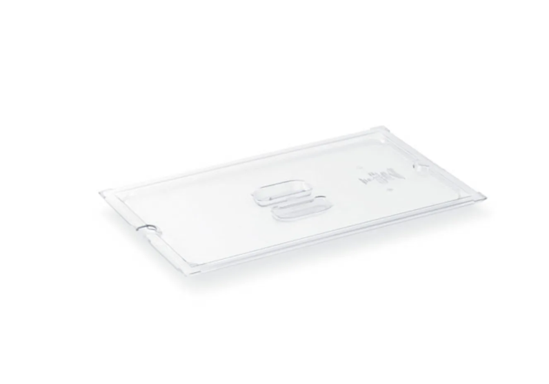 Vollrath 32300 1/3 Size Slotted Food Pan Cover - Clear - 6/Case