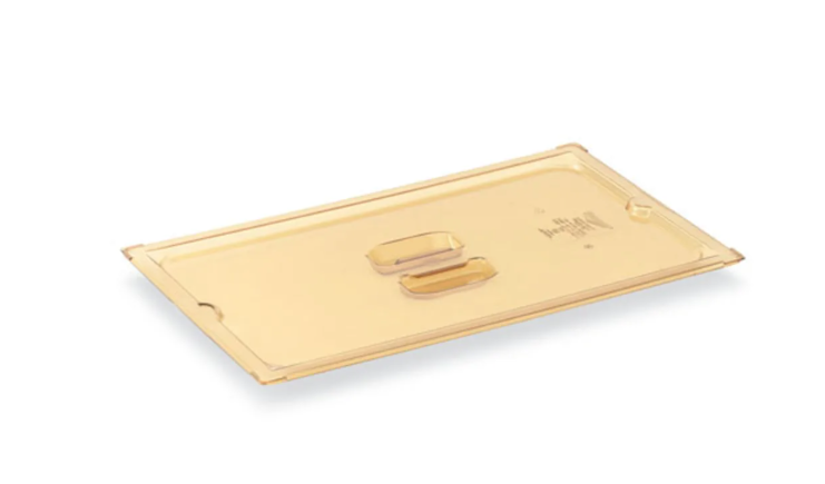 Vollrath 33200 Half-Size High-Heat SoCover Food Pan Cover - Amber - 6/Case