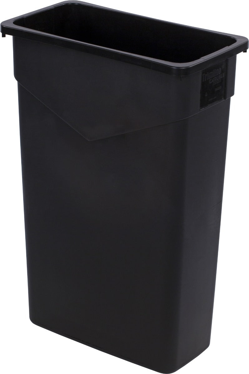 Carlisle 34202303 Carlisle TrashCan 23Gal Rectangular Plastic Black
