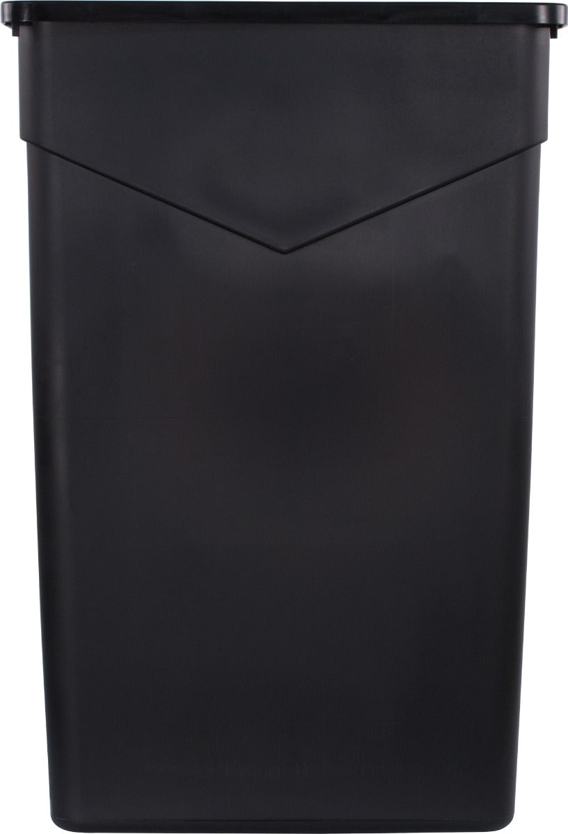 Carlisle 34202303 Carlisle TrashCan 23Gal Rectangular Plastic Black