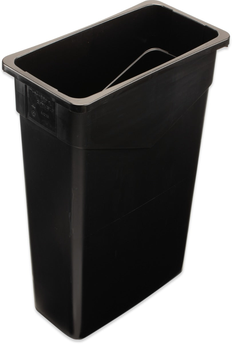 Carlisle 34202303 Carlisle TrashCan 23Gal Rectangular Plastic Black