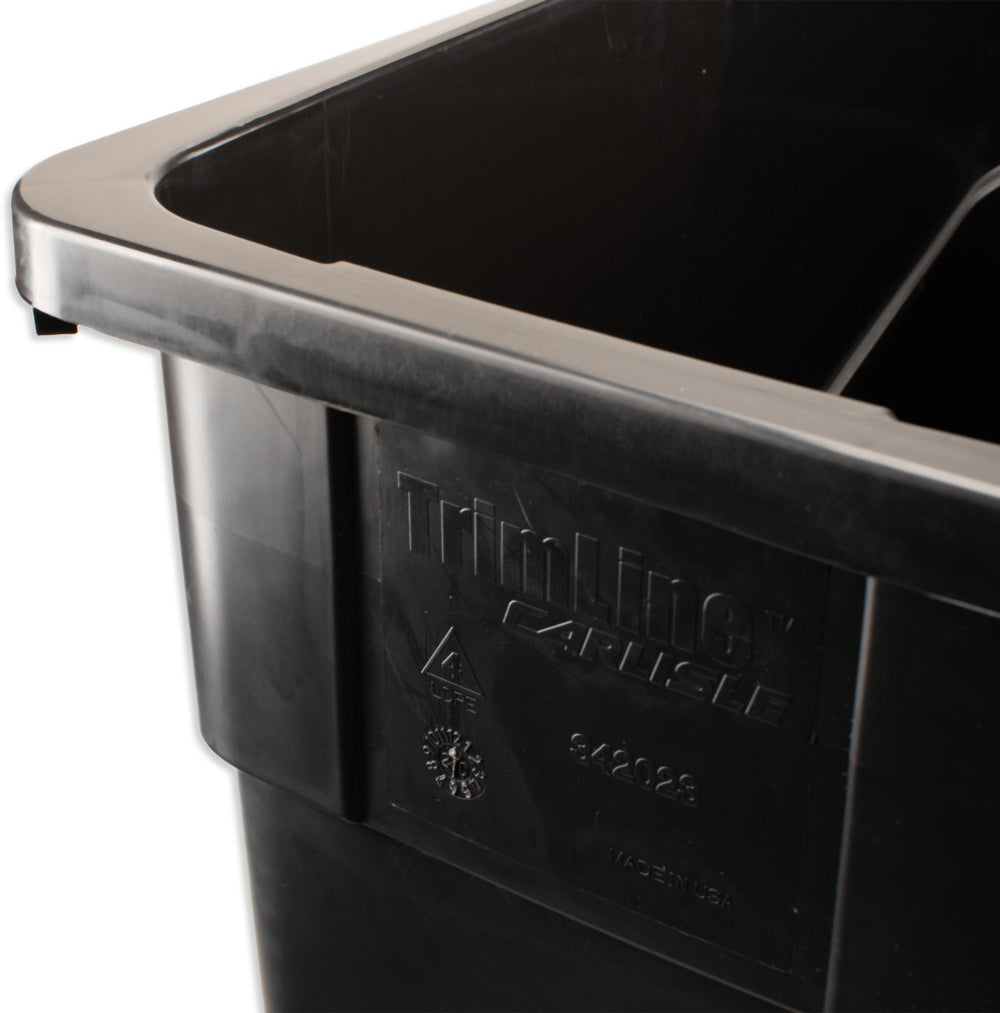Carlisle 34202303 Carlisle TrashCan 23Gal Rectangular Plastic Black