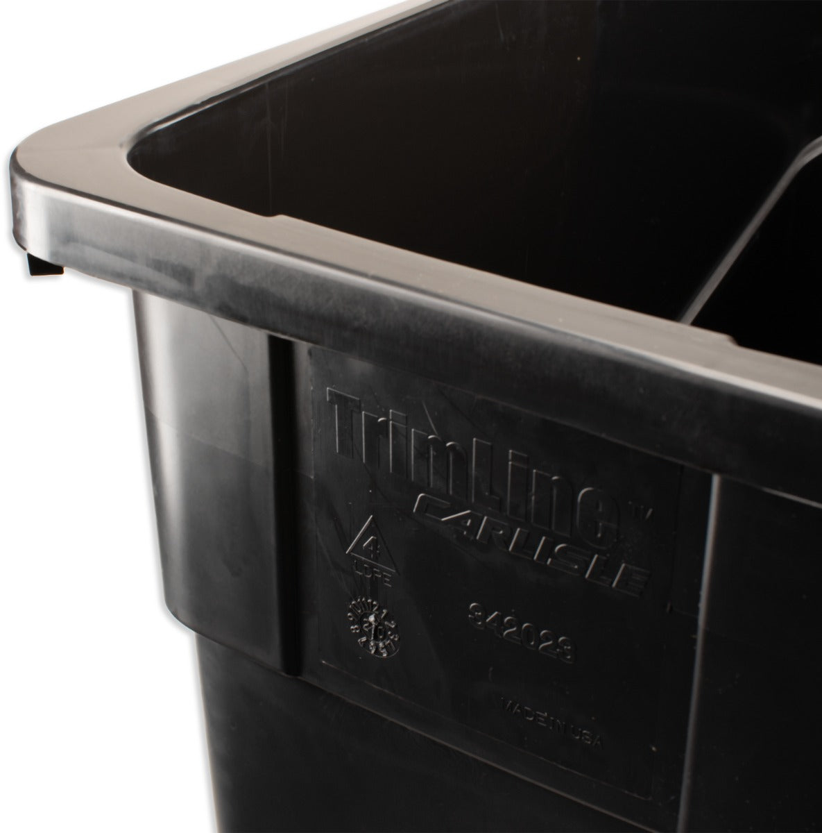Carlisle 34202303 Carlisle TrashCan 23Gal Rectangular Plastic Black
