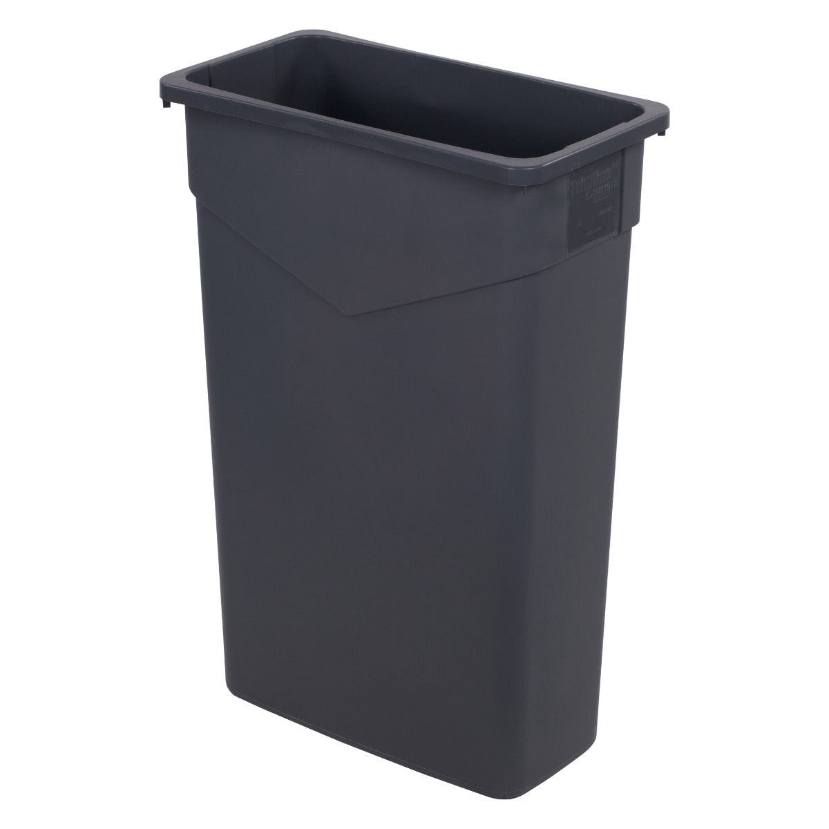 Carlisle 34202323 Trimline Heavy-Duty Slim Rectangular Waste Container / Trash Can 23 Gal. - Gray