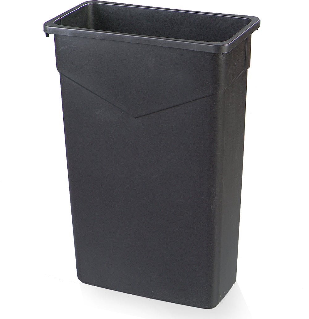 Carlisle 34202303 Carlisle TrashCan 23Gal Rectangular Plastic Black