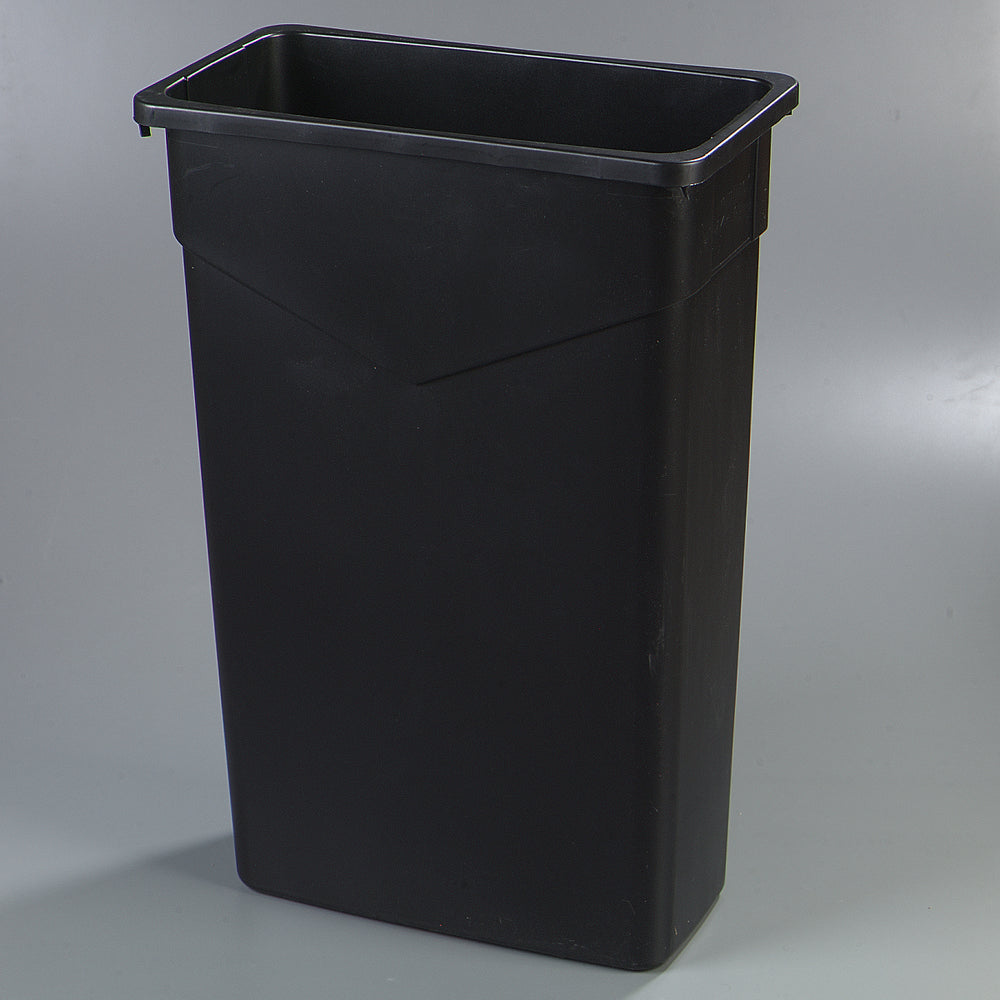 Carlisle 34202303 Carlisle TrashCan 23Gal Rectangular Plastic Black