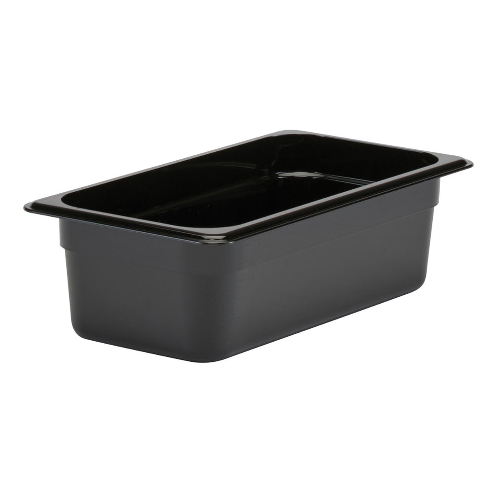 Cambro 34CW110 Camwear Polycarbonate Food Pan - 1/3 Size, 4" Deep - Black