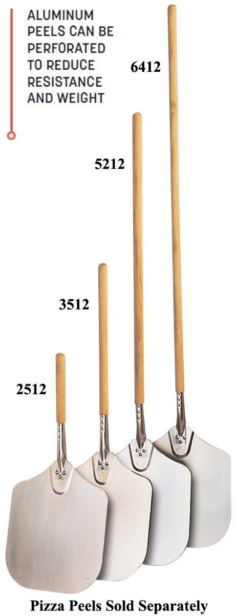 American Metalcraft 3512 Aluminum Pizza Peel with Wood Handle 35-1/2"OAL - 12"W x 14"L Medium Blade