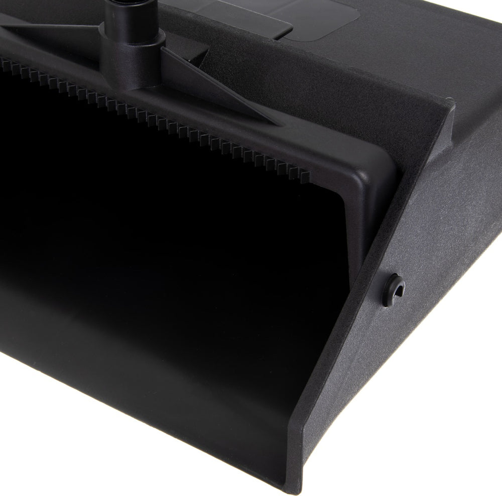 Carlisle 36141003 12" Lobby Dust Pan - Metal Handle, Black
