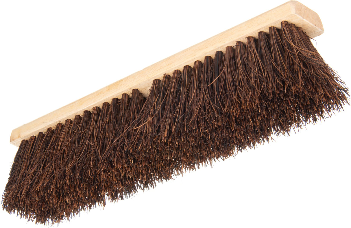 Carlisle 3621911800 Flo-Pac Palmyra Push Broom / Floor Sweep Brush Head with Wood Block 18"