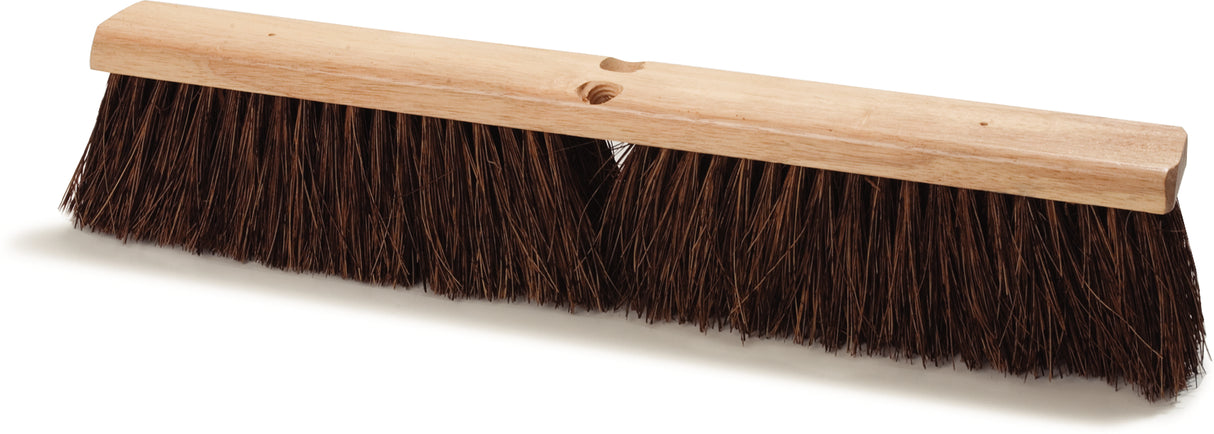 Carlisle 3621911800 Flo-Pac Palmyra Push Broom / Floor Sweep Brush Head with Wood Block 18"