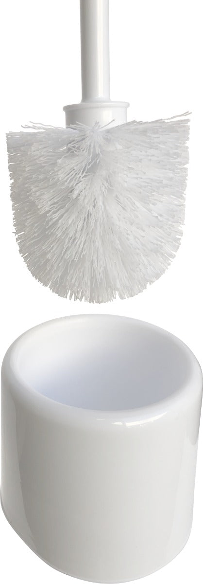 Carlisle 36719700 Flo-Pac Bowl Brush with Caddy - Poly White 3" x 14-1/2