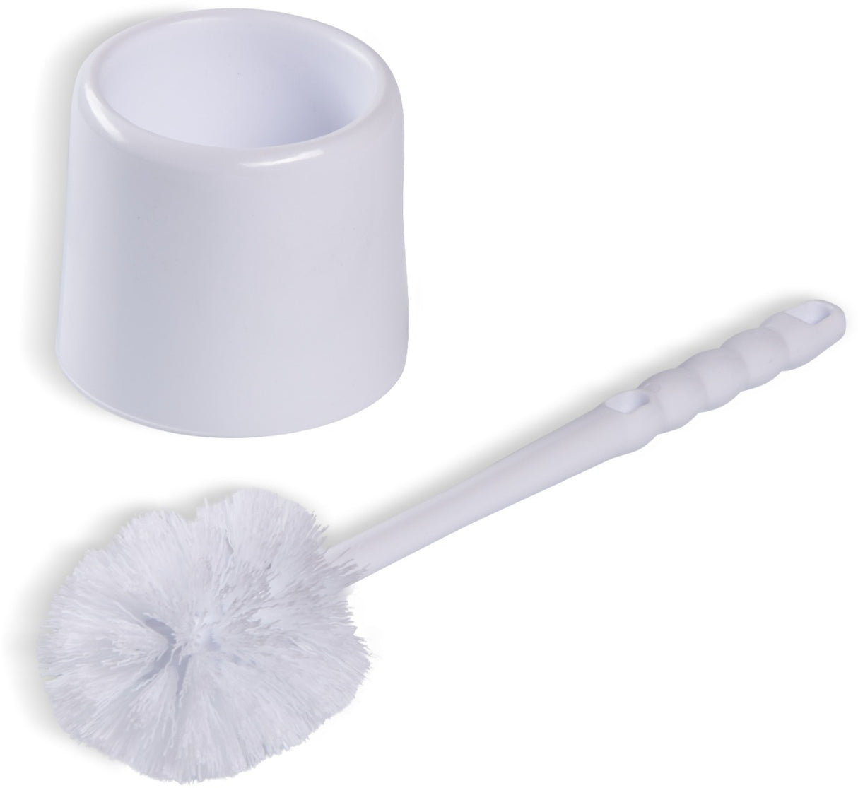 Carlisle 36719700 Flo-Pac Bowl Brush with Caddy - Poly White 3" x 14-1/2