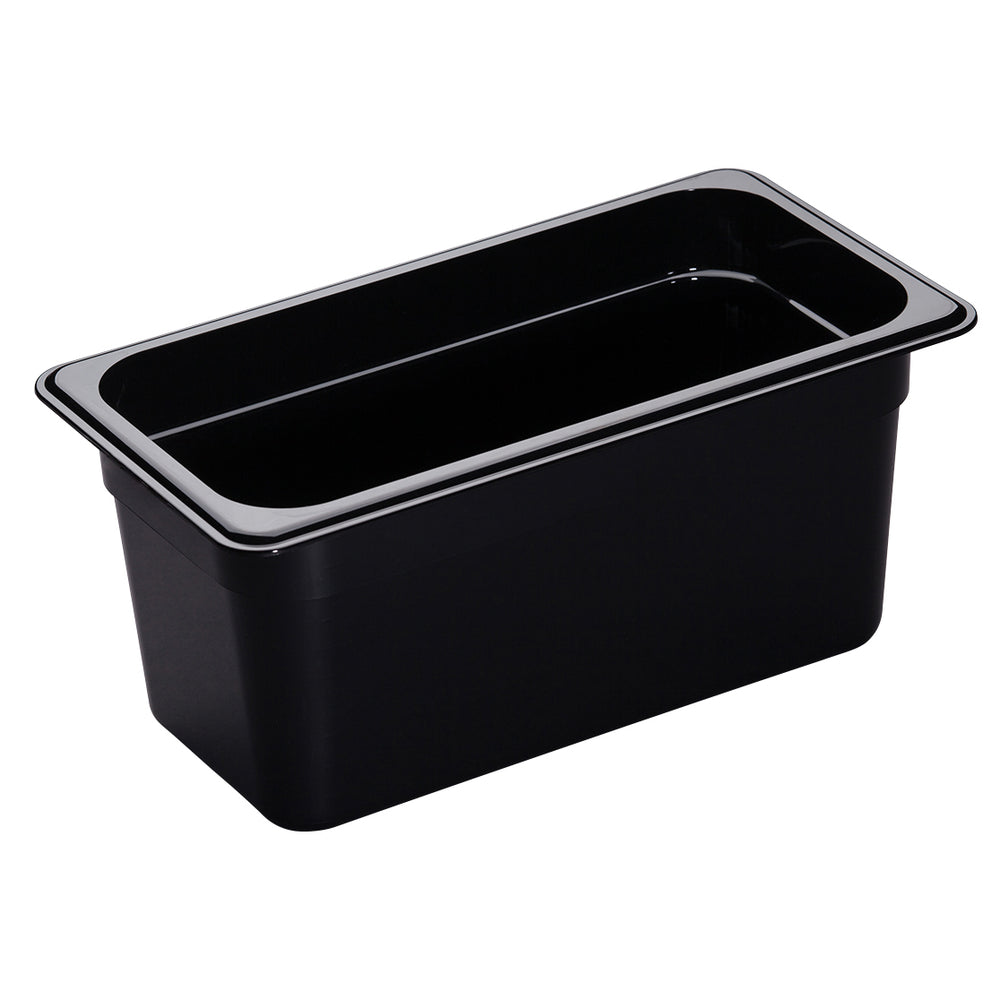 Cambro 36HP110  H-Pan Plastic High Heat Food Pan - 1/3 Siz,e 6" Deep - Black