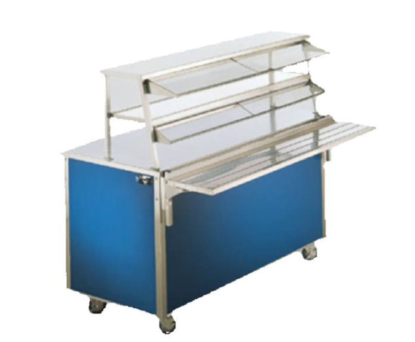 Vollrath 37321 Double Deck Classic Cafeteria Breath Guard For 46"W 4-Series Signature Server
