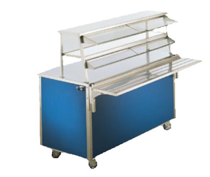 Vollrath 37323 Double Deck Classic Cafeteria Breath Guard For 74"W 4-Series Signature Server