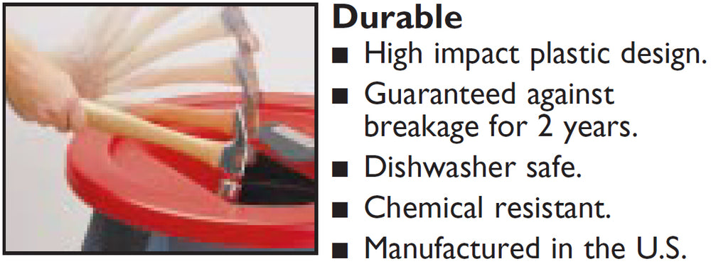 Golden 3750 The Chute II Flatware Retriever Lid for 32 & 44 Gal. Round Cans - Red