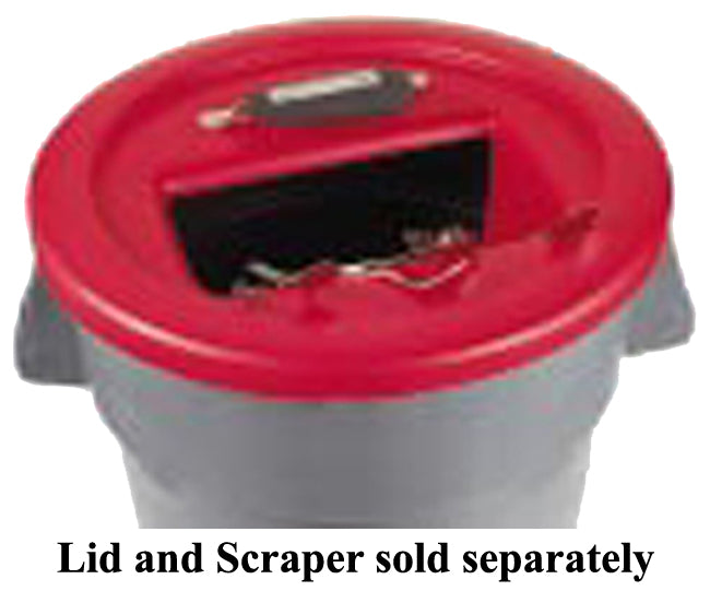 Golden 3750 The Chute II Flatware Retriever Lid for 32 & 44 Gal. Round Cans - Red