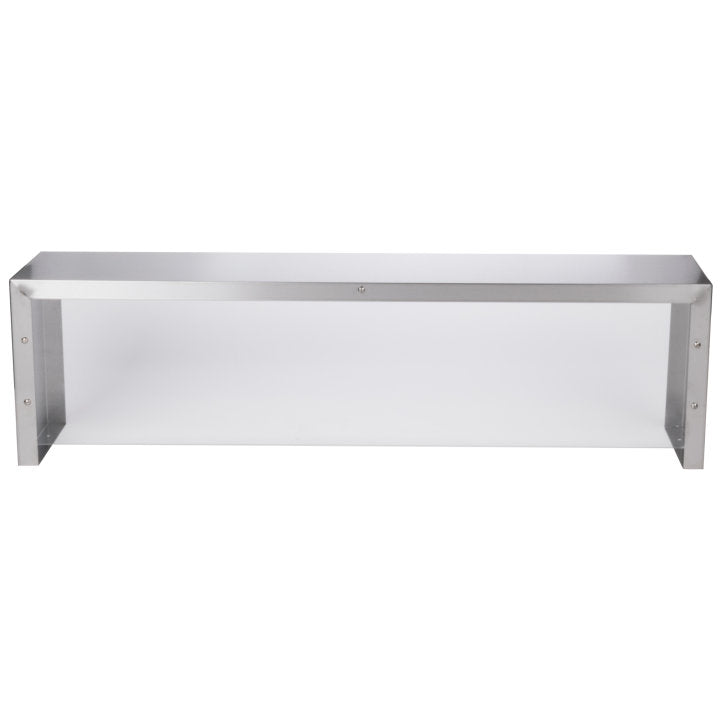 Vollrath 38053 ServeWell Stainless Steel Single-Deck Overshelf with Acrylic Panel Cafeteria Breath Guard 46"W x 10"D x 13"H - for Vollrath 3 Well / Pan Hot or Cold Food Tables