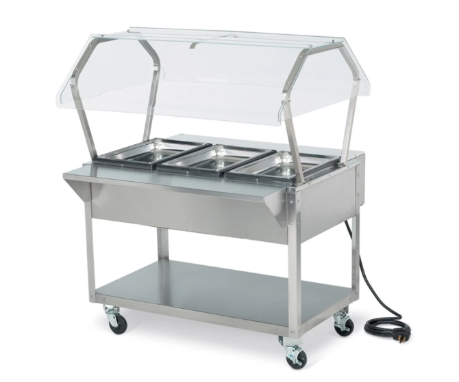 Vollrath 38064 ServeWell Plexiglass Buffet Breath Guard 61-1/4" - for 4-Well / Pan Hot or Cold Food Tables