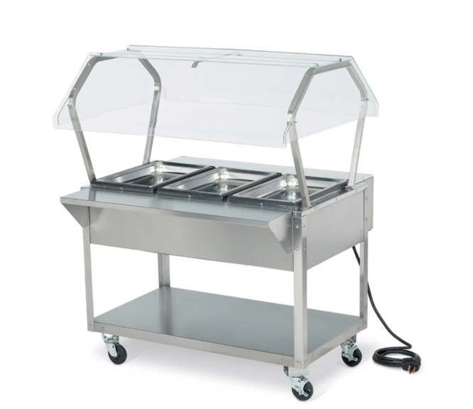 Vollrath 38065 ServeWell Plexiglass Buffet Breath Guard 76" - for 5-Well / Pan Hot or Cold Food Tables