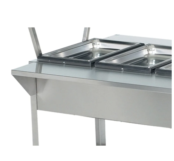 Vollrath 38094 61 1/4" Customer Side Plate Rest - 61 1/4" x 8" x 1", Stainless