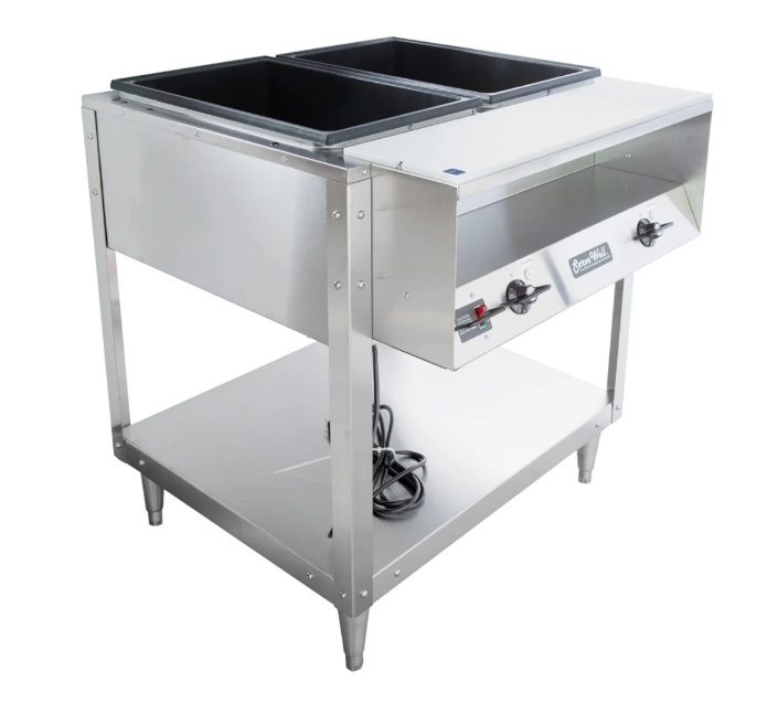Vollrath 38116 32" Hot Food Table w/ (2) Wells & Cutting Board, 208 240v/1ph