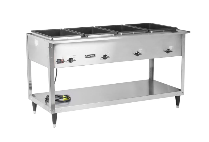 Vollrath 38214 60 11/16" Hot Food Table w/ (4) Wells & Undershelf, 120v