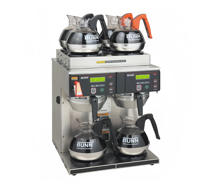 Bunn 38700.0014 AXIOM 4/2 Twin Decanter Coffee Brewer with 2 Lower and 4 Upper Warmers - 15 gal/hr - 120v