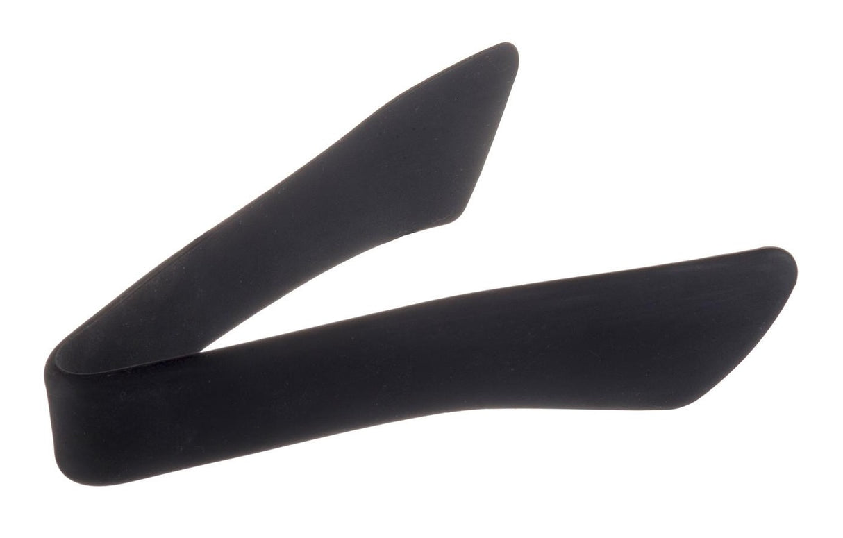 TableCraft 39100 Silicone Coated Stainless Steel Serving Tongs 7" - Black