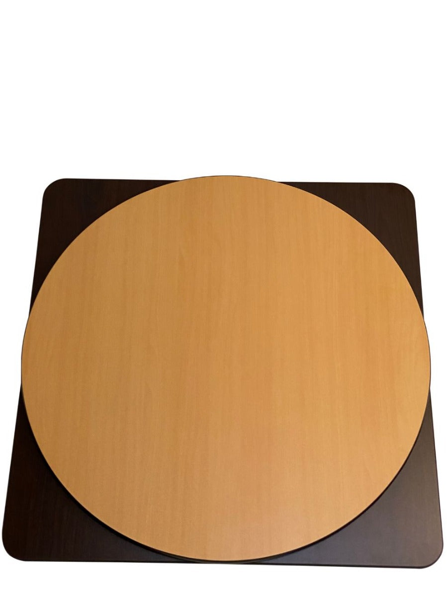 AAA Furniture Wholesale WOT24R Reversible Round Table Top 24" - Walnut/Oak