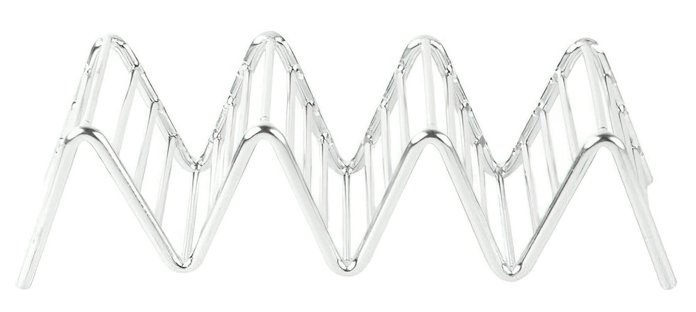GET 4-81858 Specialty Servingware Stainless Steel Taco Holder 6" x 2-1/2" x 1-1/2"H - Holds 3 to 4 Tacos