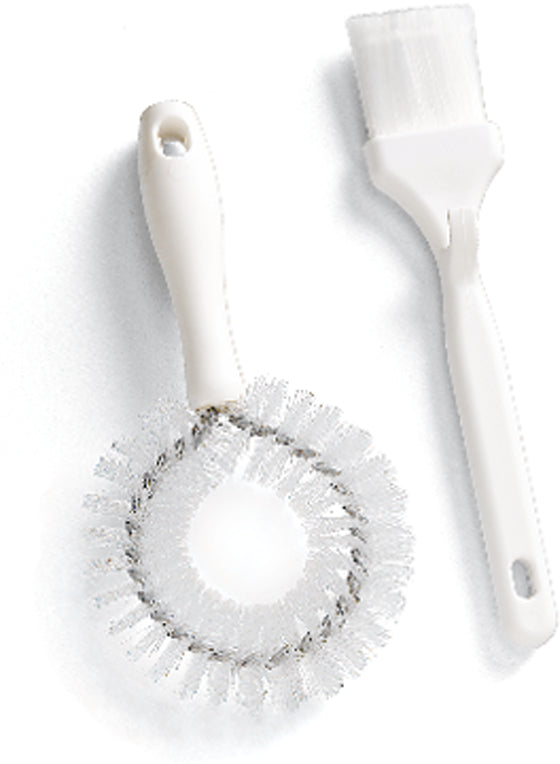 Carlisle 4040102 Sparta Meteor Pastry/Basting Brush with White Nylon and White Plastic Handle 2"
