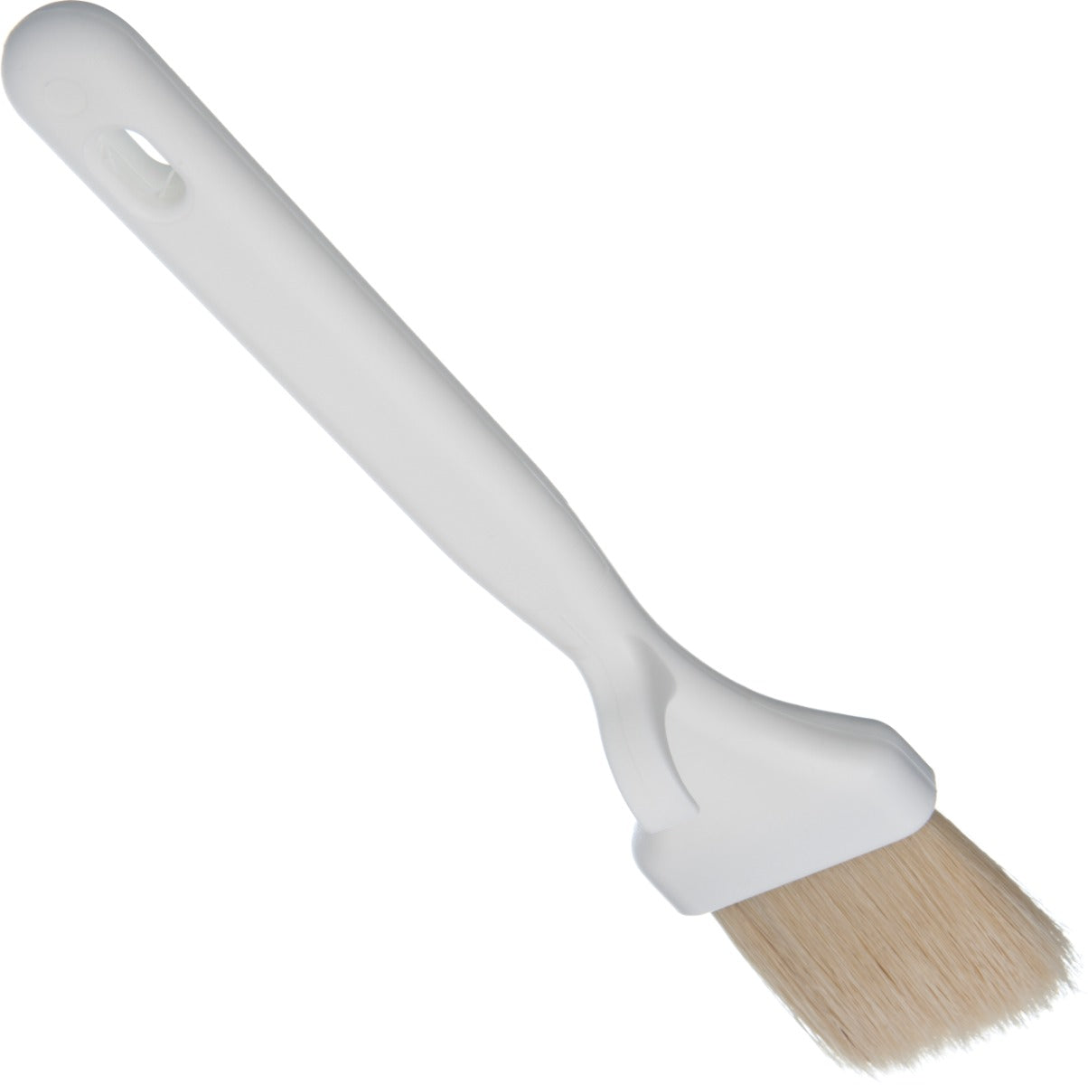 Carlisle 4037800 Sparta Meteor Flat Pastry / Basting Brush with 2"W Boar Bristles & Plastic Handle with Hook - White
