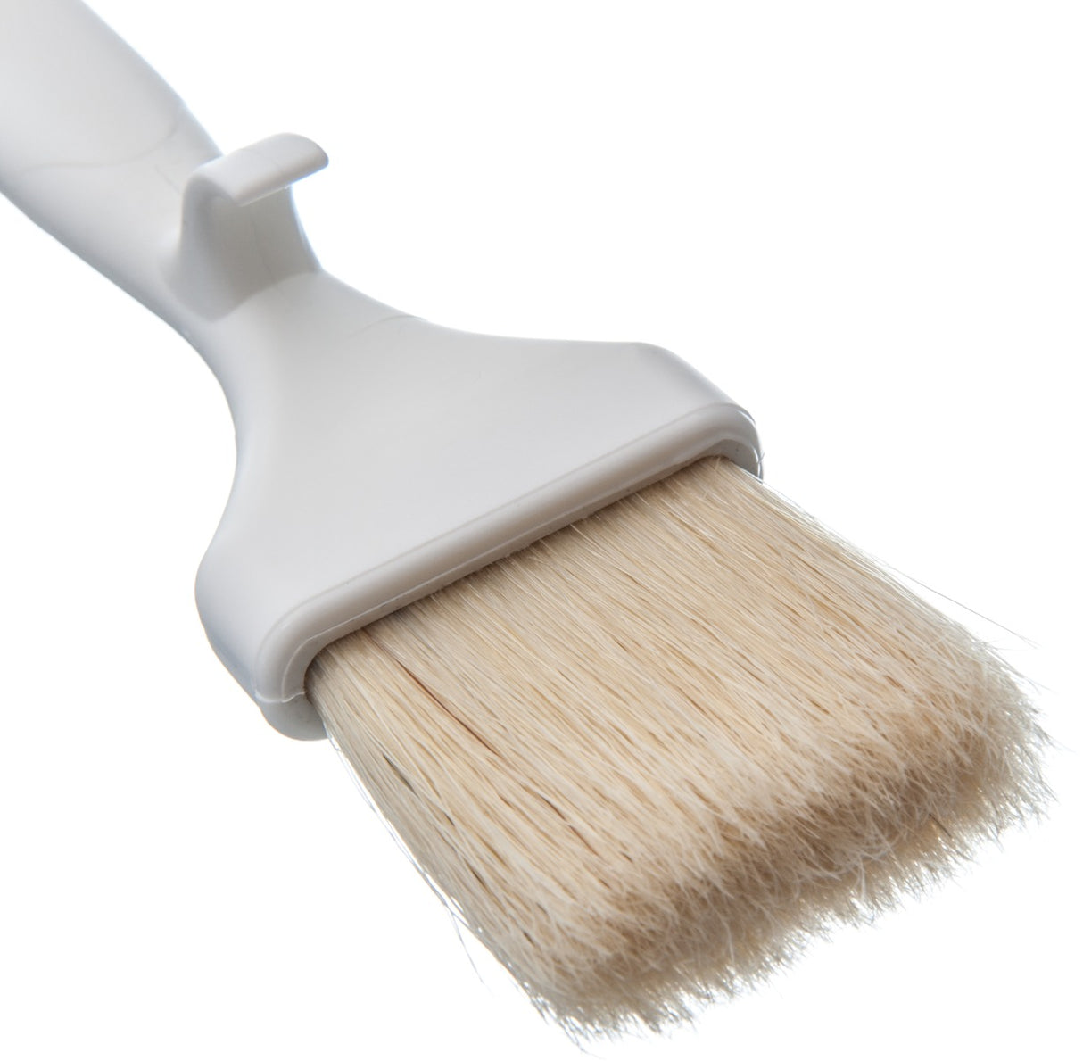 Carlisle 4037800 Sparta Meteor Flat Pastry / Basting Brush with 2"W Boar Bristles & Plastic Handle with Hook - White