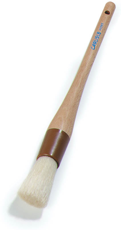Carlisle 4038000 Sparta Chef Series Round Pastry / Basting Brush with 1"Dia. Boar Bristles & 8-1/4" Wood Handle