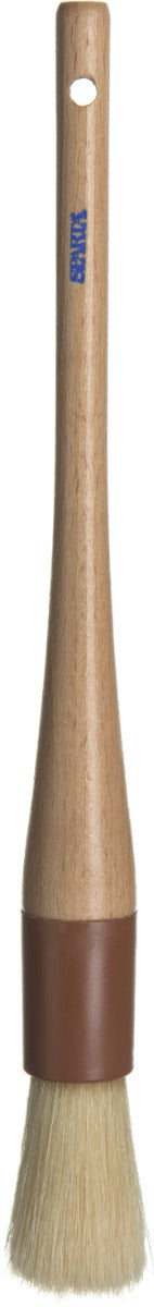 Carlisle 4038000 Sparta Chef Series Round Pastry / Basting Brush with 1"Dia. Boar Bristles & 8-1/4" Wood Handle