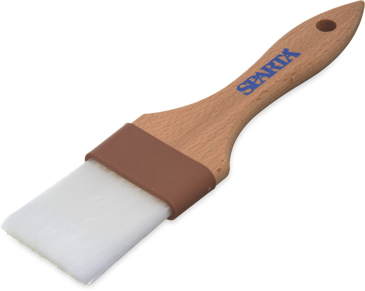 Carlisle 4039700 Sparta Chef Series Flat Pastry Brush with 2"W Nylon Bristles & Wood Handle
