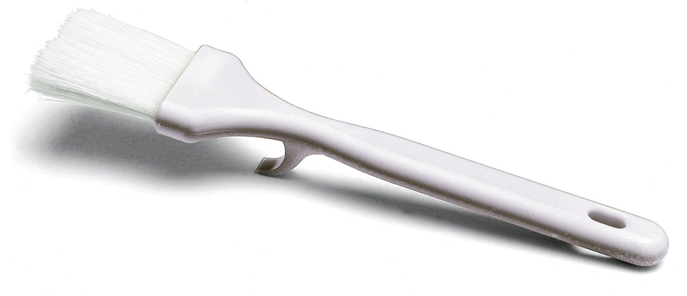 Carlisle 4040102 Sparta Meteor Pastry/Basting Brush with White Nylon and White Plastic Handle 2"