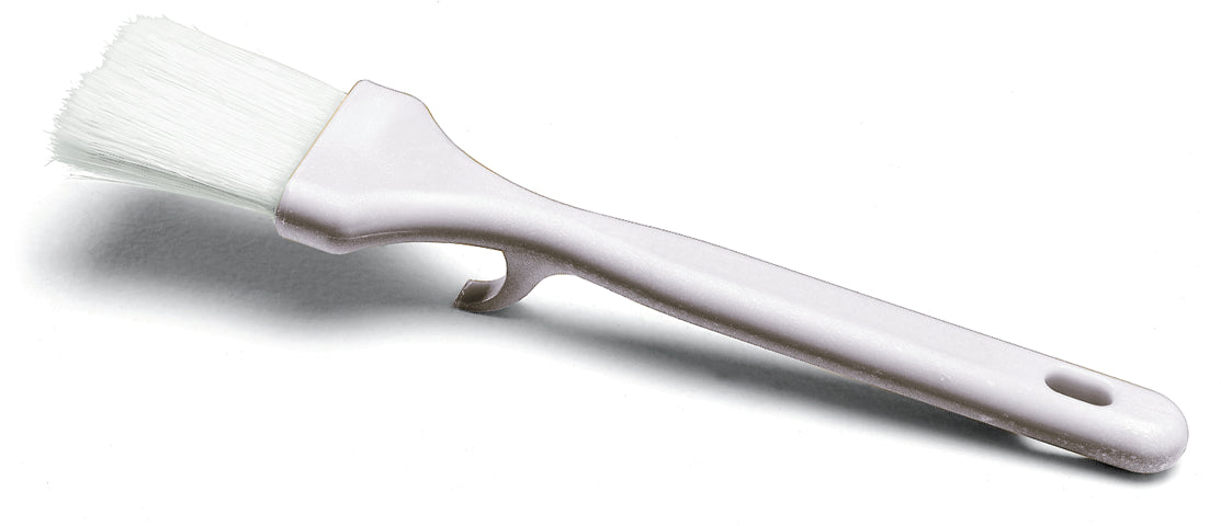 Carlisle 4040102 Sparta Meteor Pastry/Basting Brush with White Nylon and White Plastic Handle 2"
