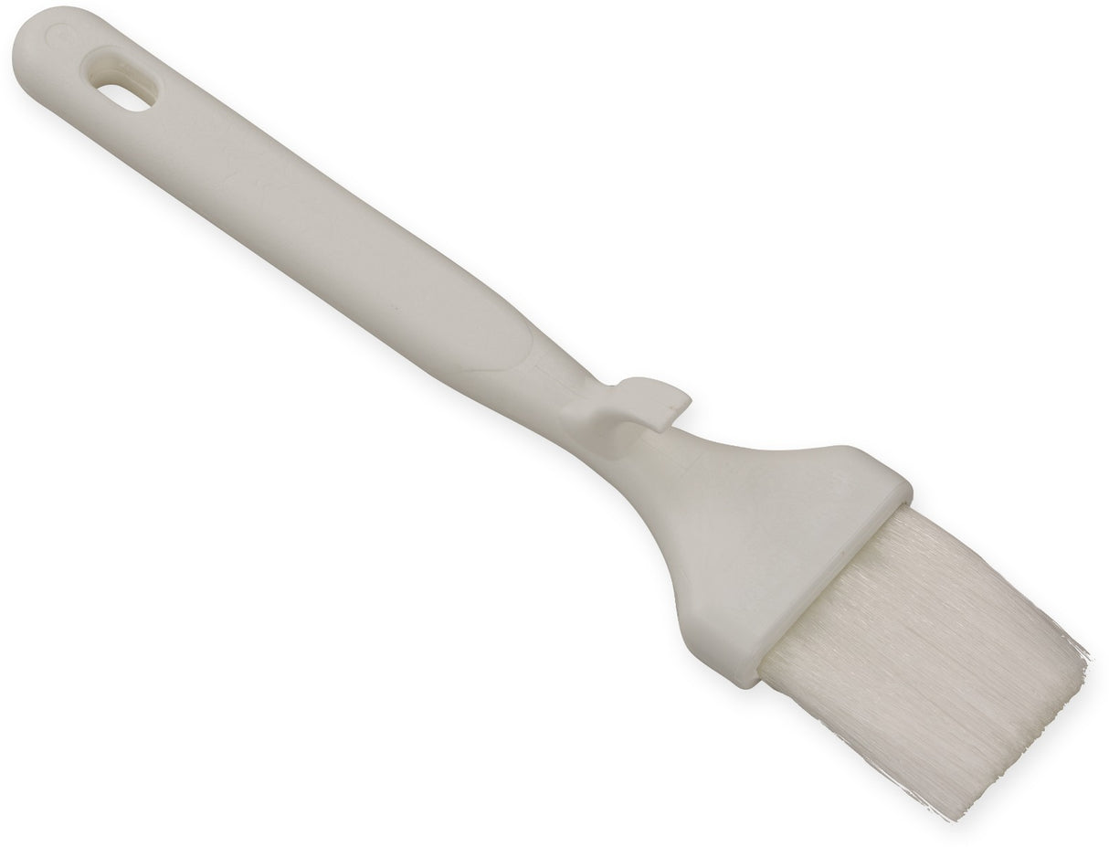 Carlisle 4040102 Sparta Meteor Pastry/Basting Brush with White Nylon and White Plastic Handle 2"