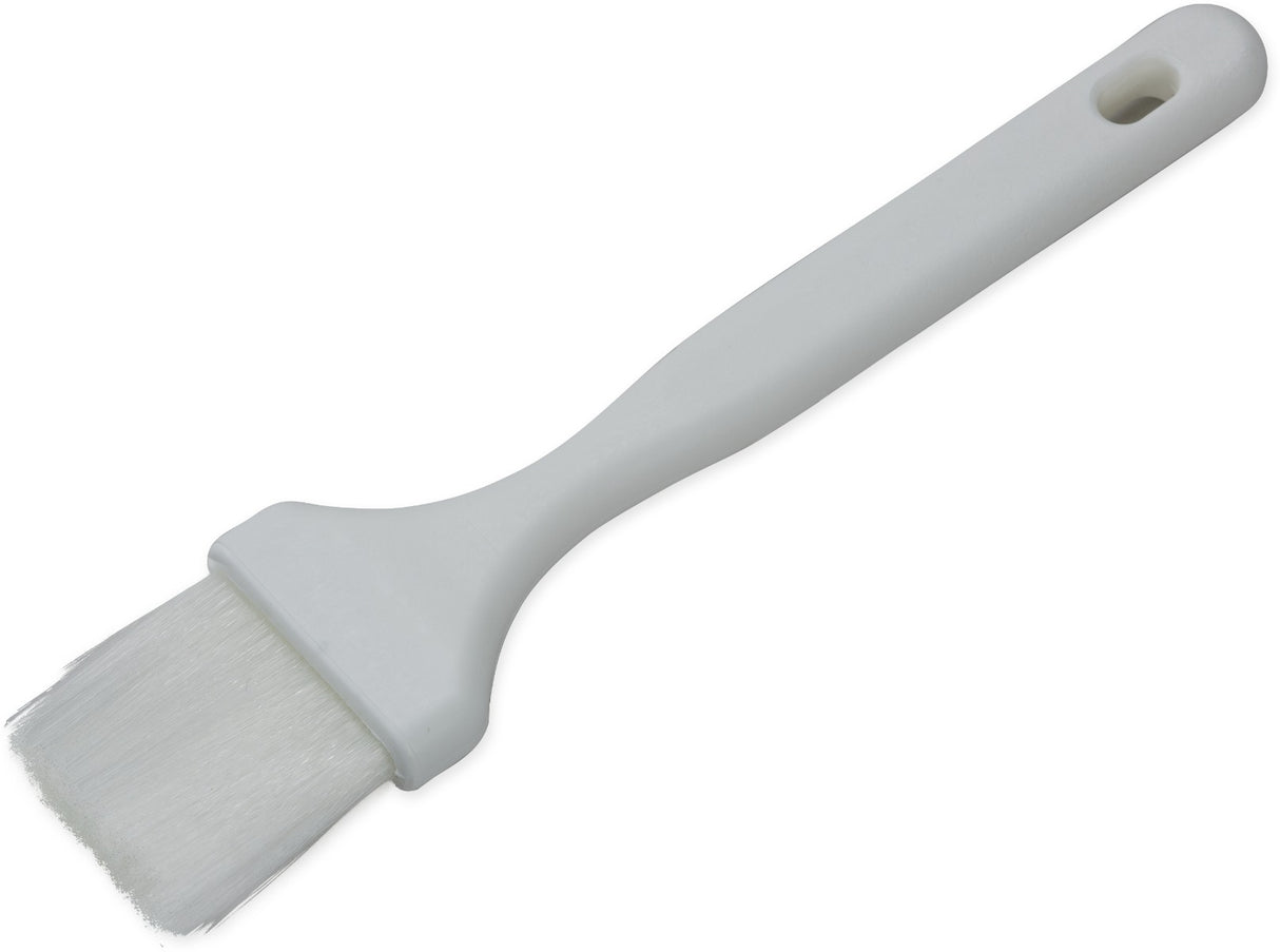 Carlisle 4040102 Sparta Meteor Pastry/Basting Brush with White Nylon and White Plastic Handle 2"