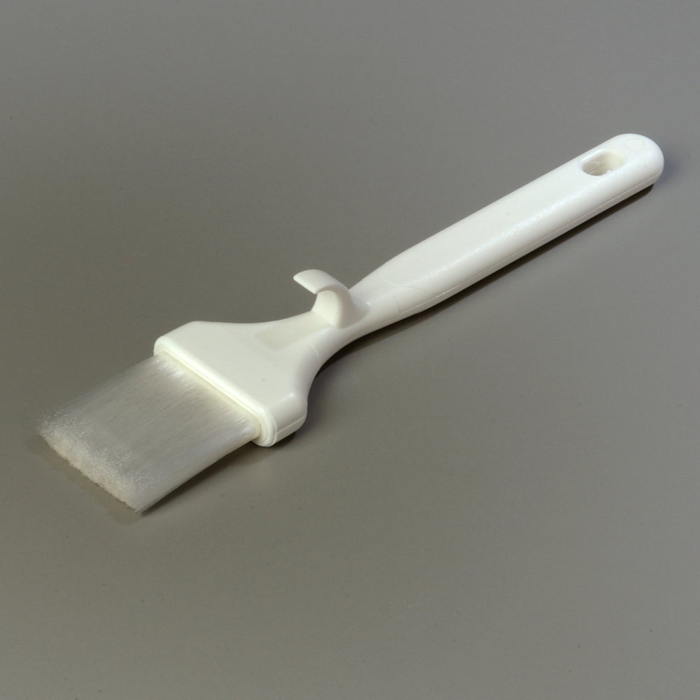 Carlisle 4040102 Sparta Meteor Pastry/Basting Brush with White Nylon and White Plastic Handle 2"
