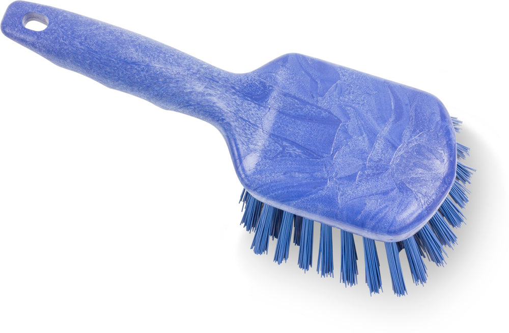 Carlisle 40541EC14 Sparta Utility Scrub Brush with Pistol Grip 8" -  Blue