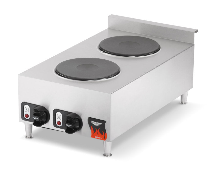 Vollrath 40739 - Electric Hot Plate w/ 2 Plate Burners 15" - 208-240v